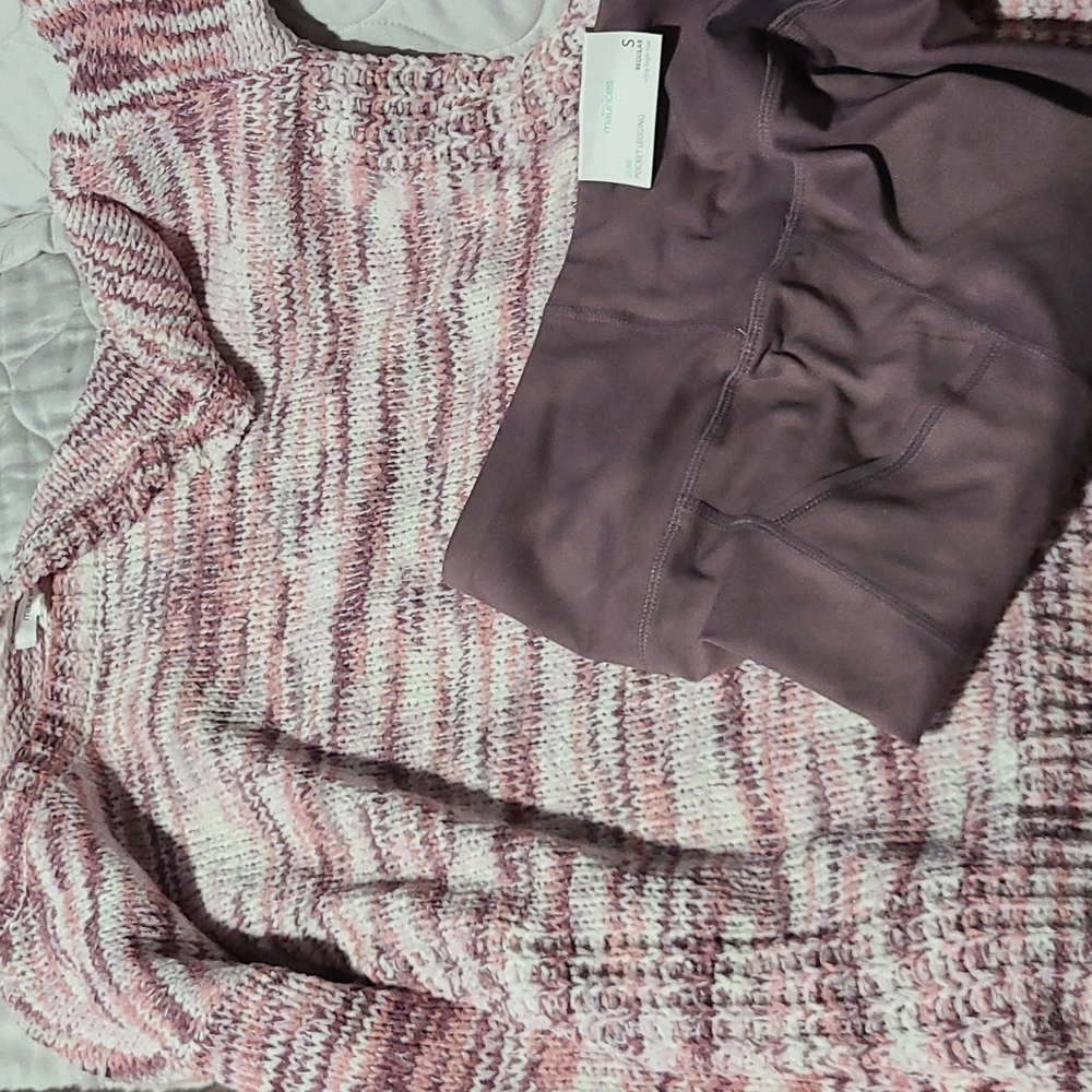 Eggplant leggings long sleeve pullover